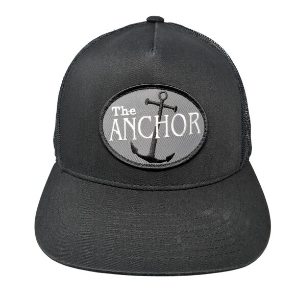 The Anchor Snapback Hat Black OS Adjustable Mesh Back The Classics Yupoong - Picture 1 of 9